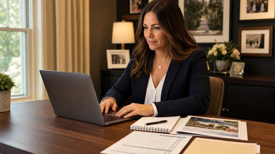 A new representative completes a short lesson on a laptop